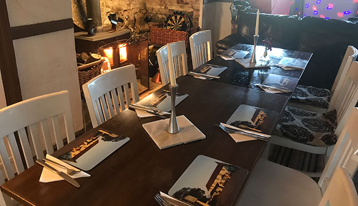 A table set for dining at The Star Inn
